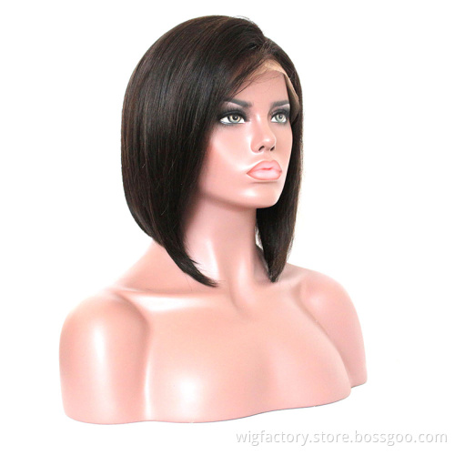 4*4 lace raw hair bob wig, straight human hair wigs wholesale,  lace front indian hair bob wig
